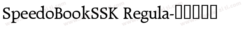 SpeedoBookSSK Regula字体转换
